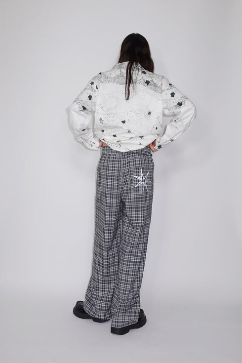【PRE-ORDER】Mayte × Cycle ECHO STAR CHECK PANTS -WARM GRAY-